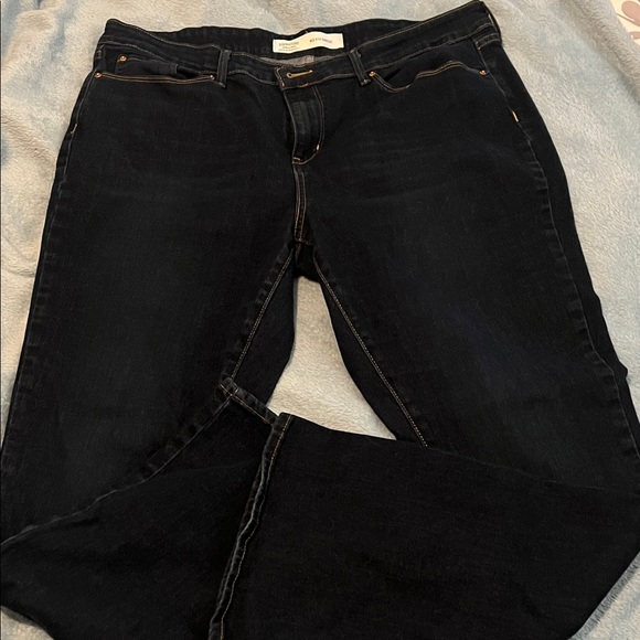 Women’s Levi's Signature Dark Blue Bootcut Jeans Mid Rise W34 L32 - Picture 3 of 8